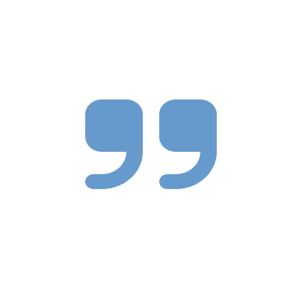 Here's an alt tag for the image: `Quote icon in a circle`